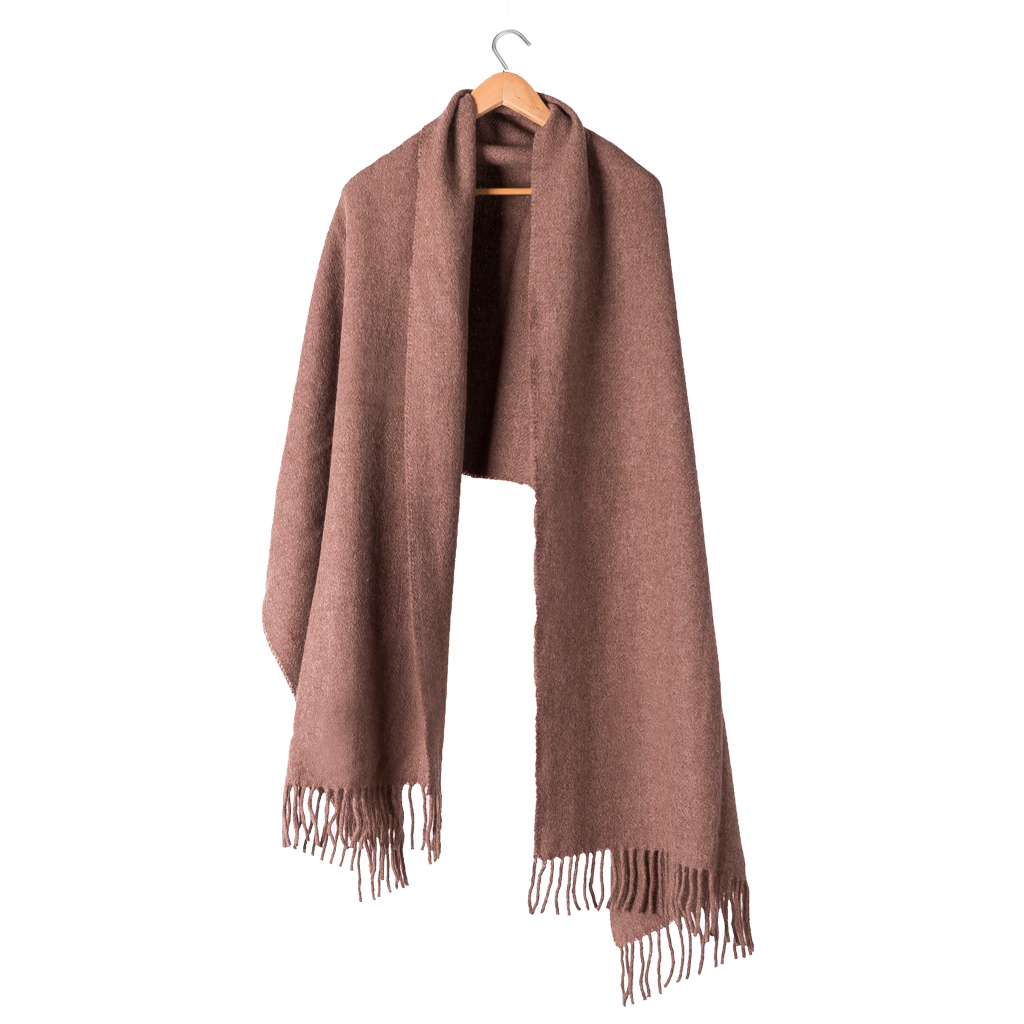 Oversized Puna Scarf LS Brown
